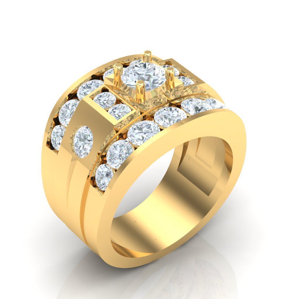 Ring For Men STL Ready For Print 1MR014 3D model_4