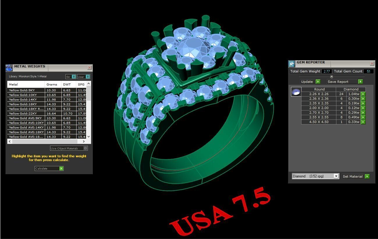 Ring For Men STL Ready For Print 1MR012 3D model_2