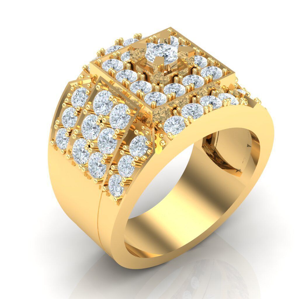 Ring For Men STL Ready For Print 1MR011 3D model_4