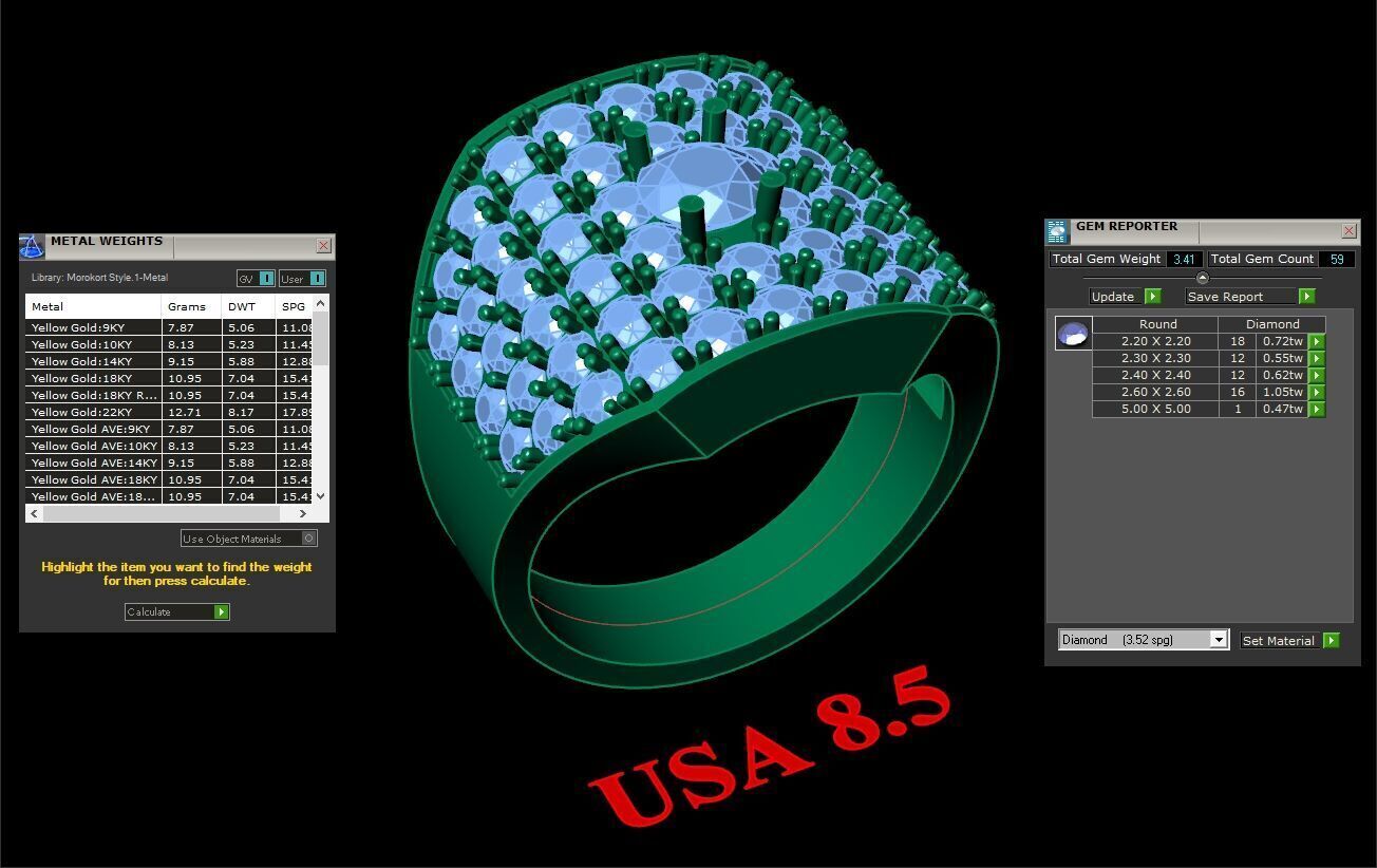 Ring For Men STL Ready For Print 1MR008 3D model_2