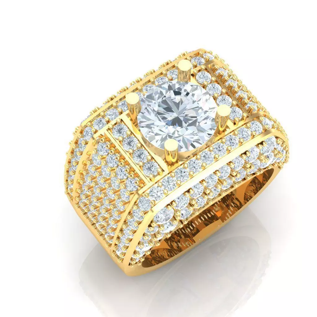 Ring For Men STL Ready For Print 1MR005 3D model_0