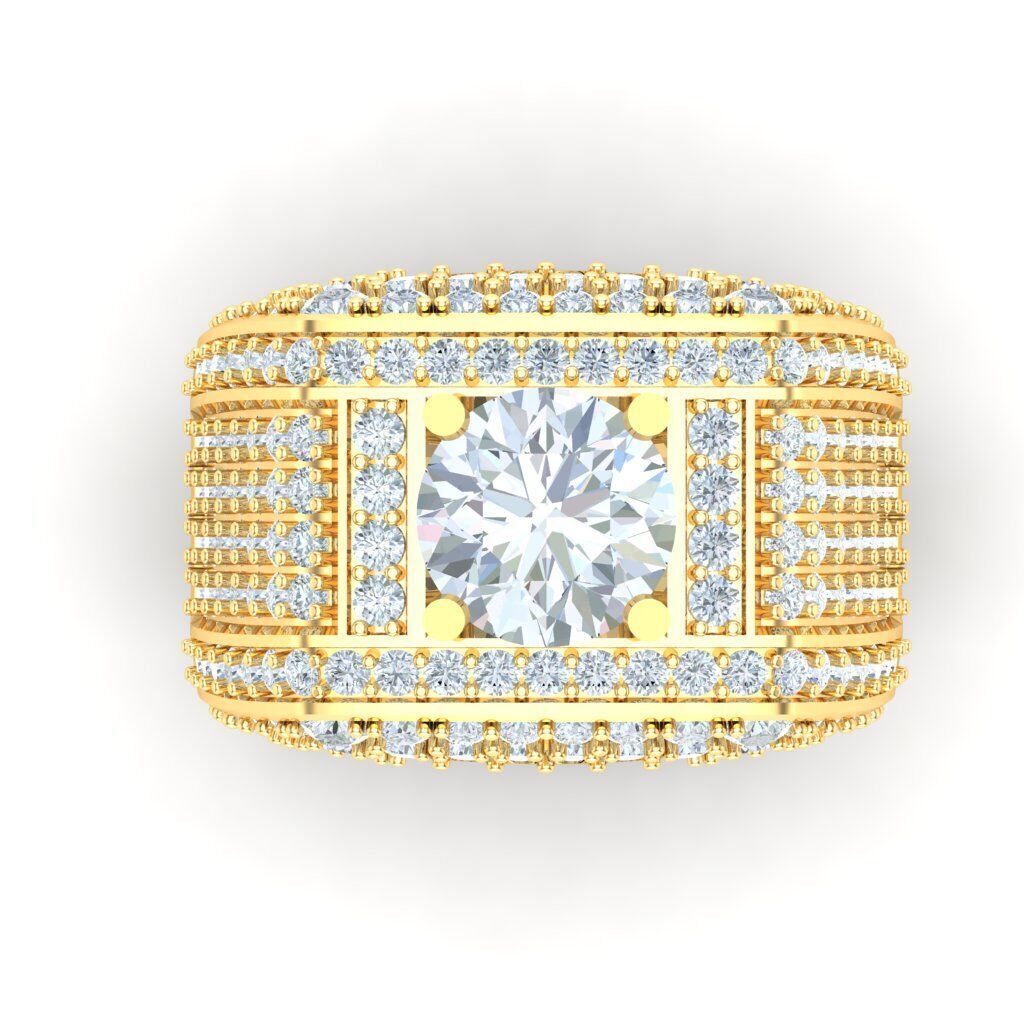 Ring For Men STL Ready For Print 1MR005 3D model_7