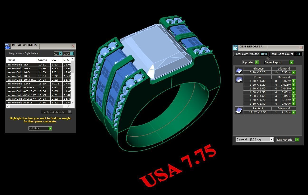 Ring For Men STL Ready For Print 1MR003 3D model_2