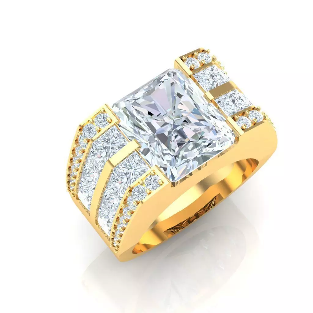 Ring For Men STL Ready For Print 1MR003 3D model_0