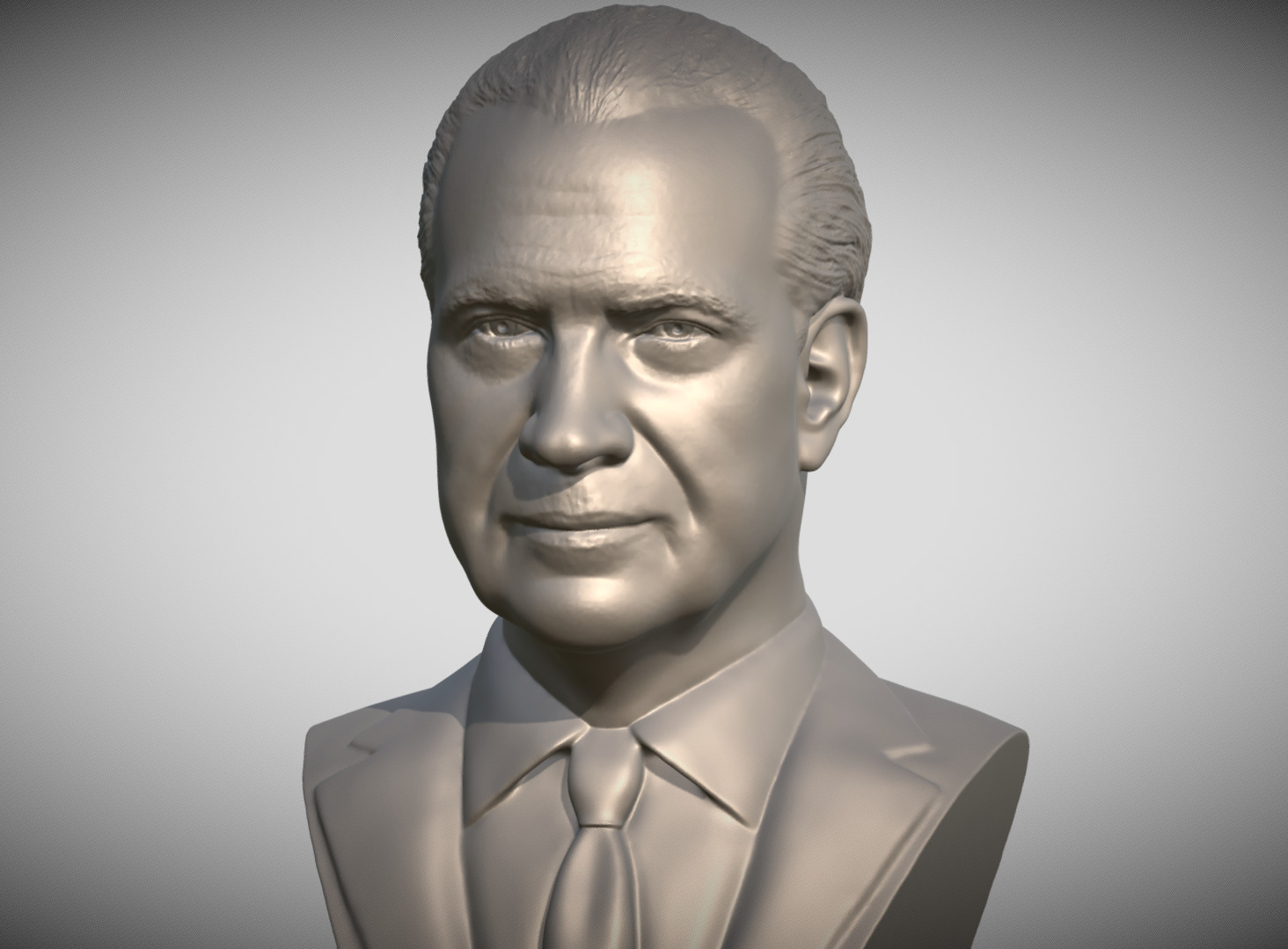 Richard Nixon bust 3D print model_1