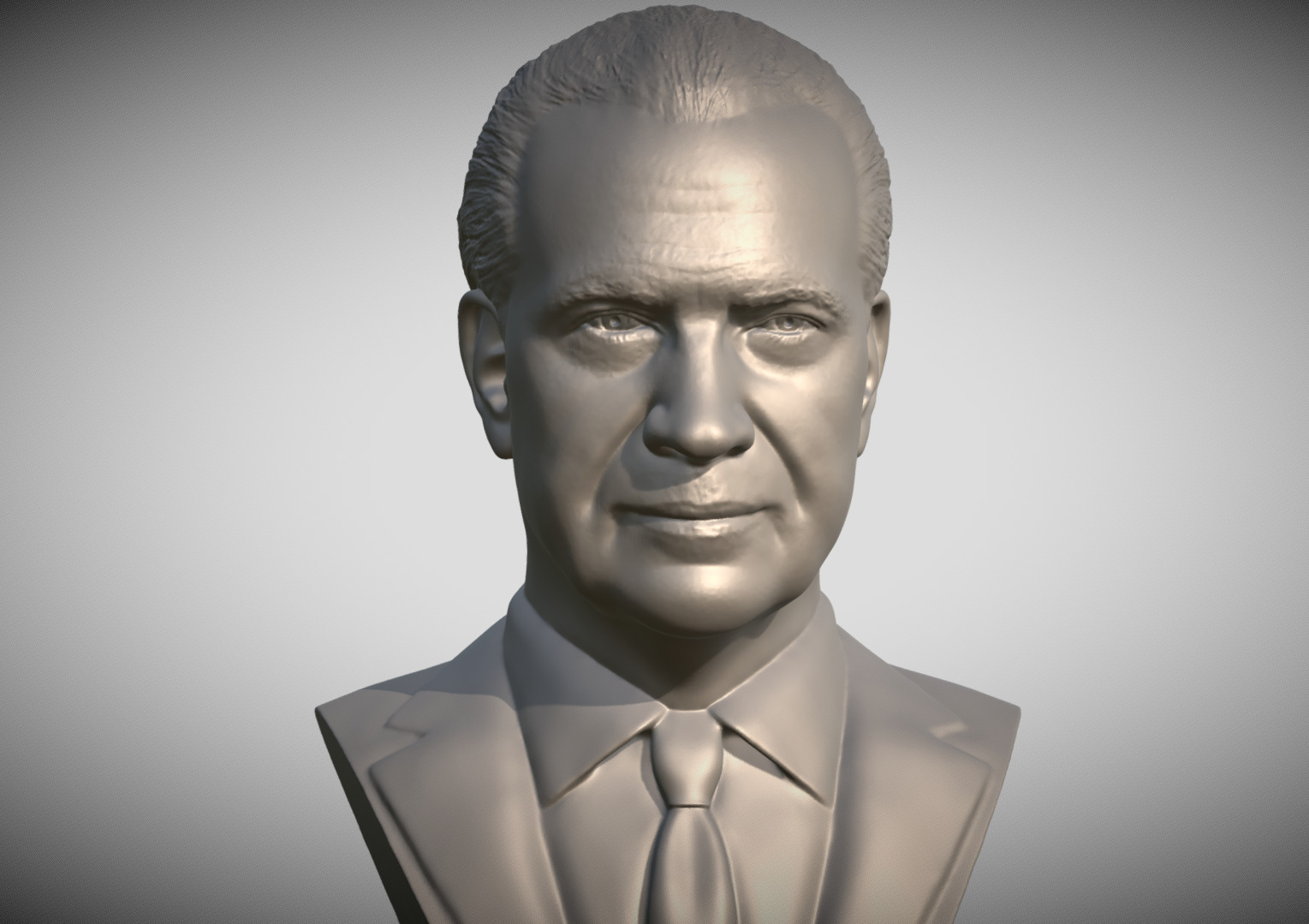 Richard Nixon bust 3D print model_9