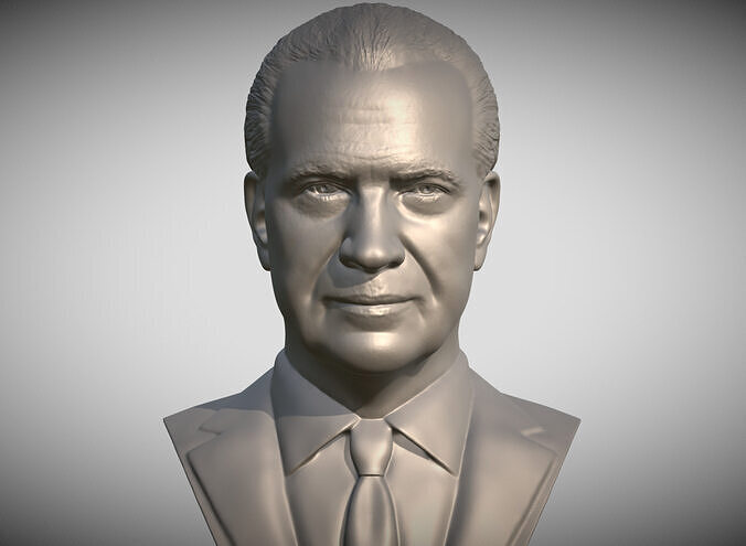 Richard Nixon bust 3D print model