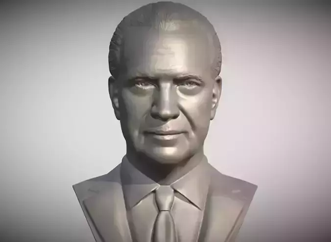 Richard Nixon bust 3D print model