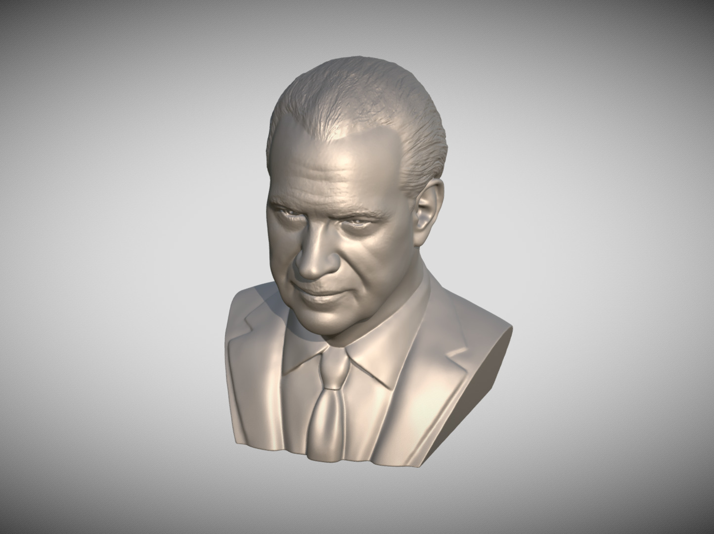 Richard Nixon bust 3D print model_12