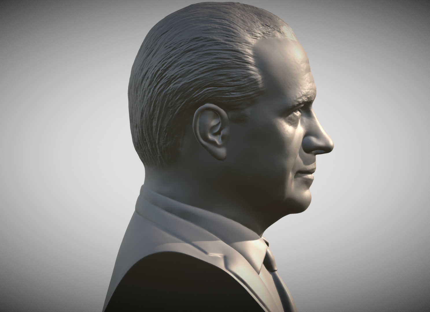 Richard Nixon bust 3D print model_6