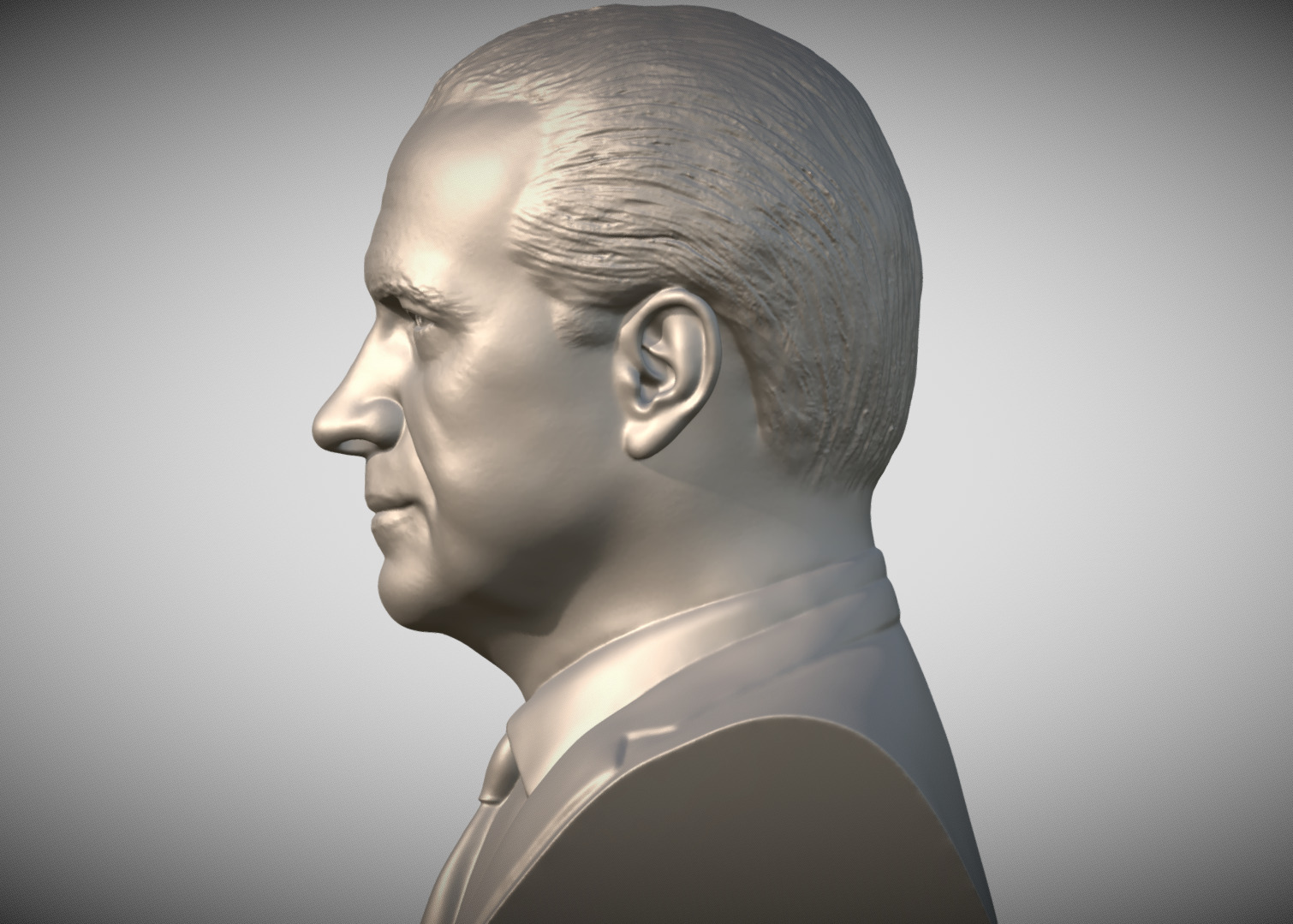 Richard Nixon bust 3D print model_4