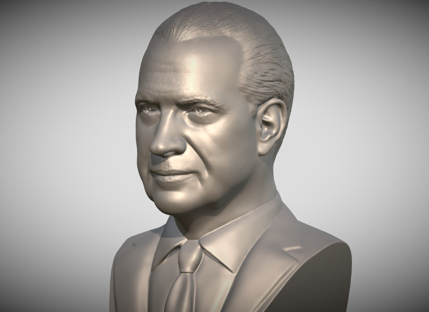 Richard Nixon bust 3D print model_2