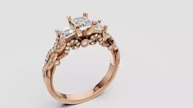 Veragio three stone ring