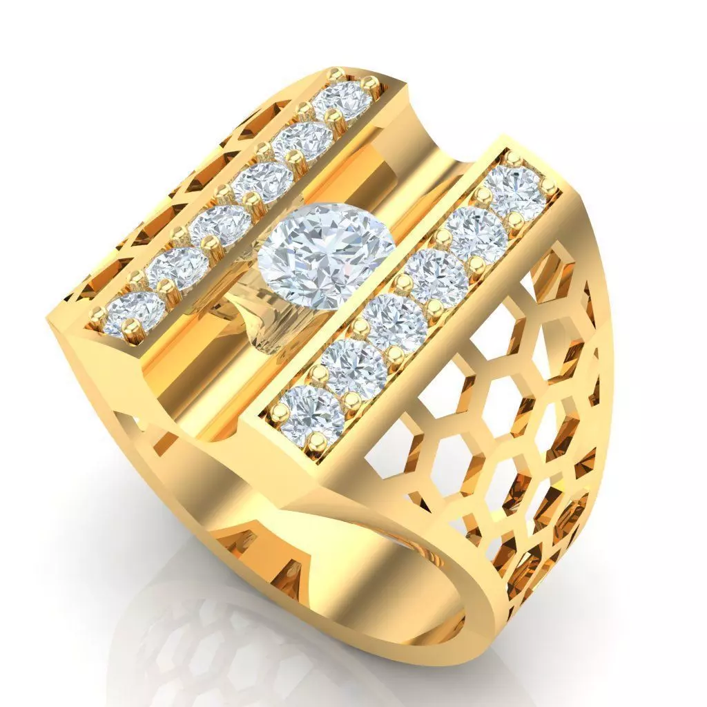 Top Men Ring STL Ready For Print 1MR097 3D print model_0