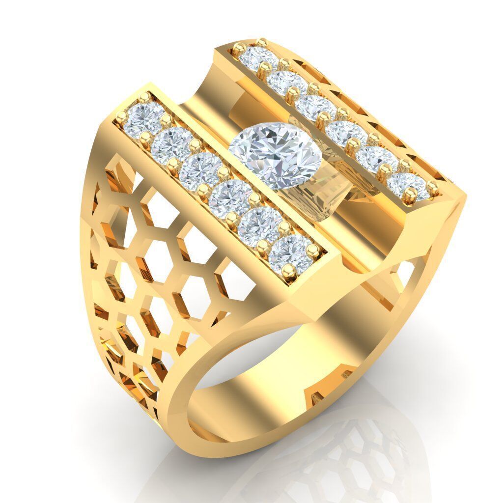 Top Men Ring STL Ready For Print 1MR097 3D print model_4