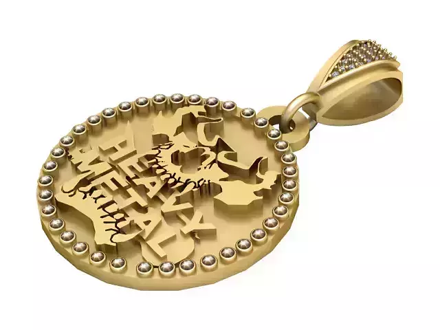 HIP HOP   PANDANT 3D PRINTABLE MODAL 