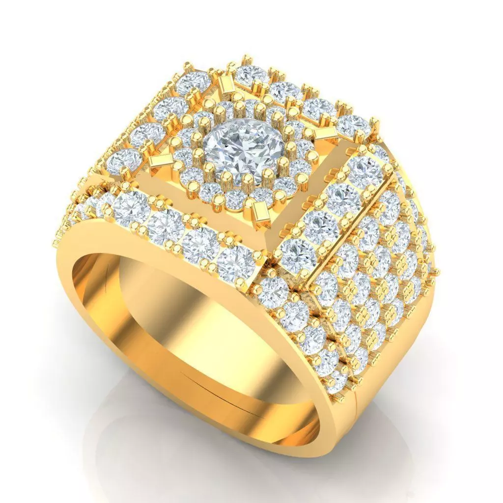 Top Men Ring STL Ready For Print 1MR093 3D print model_0