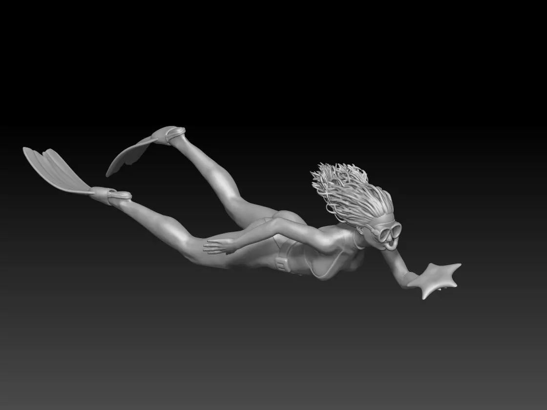 snorkeling 2025 girl 2 3D print model