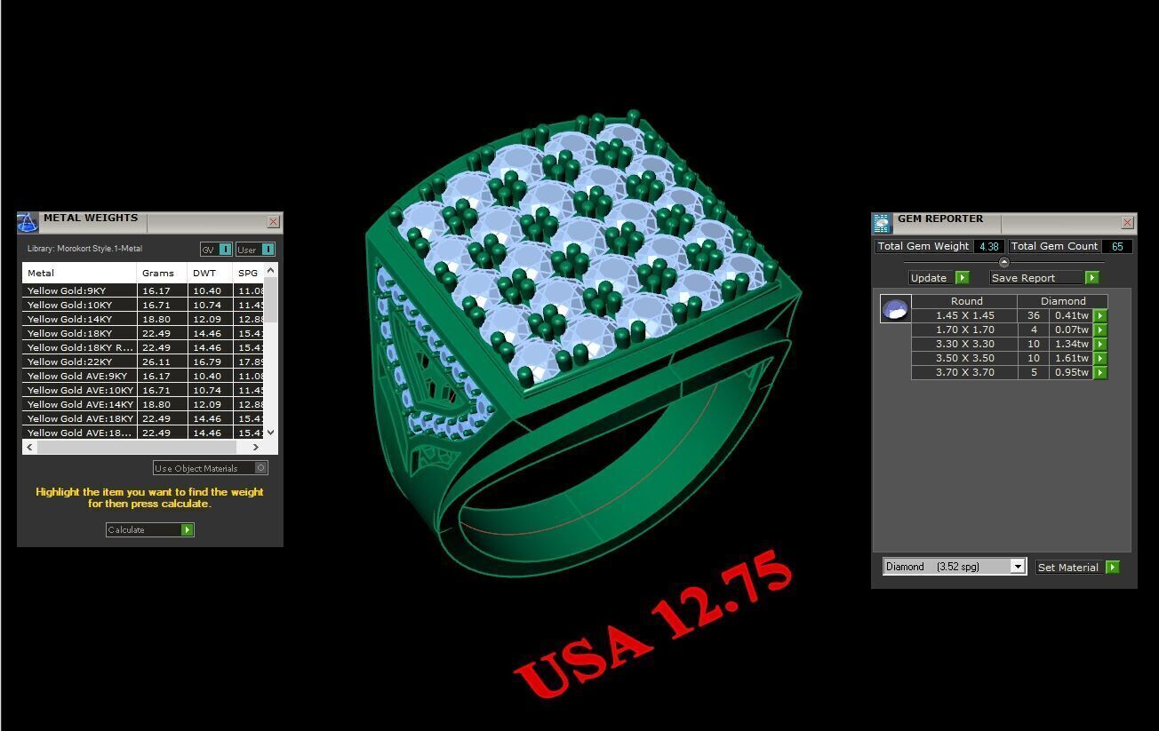 Top Men Ring STL Ready For Print 1MR082 3D print model_2