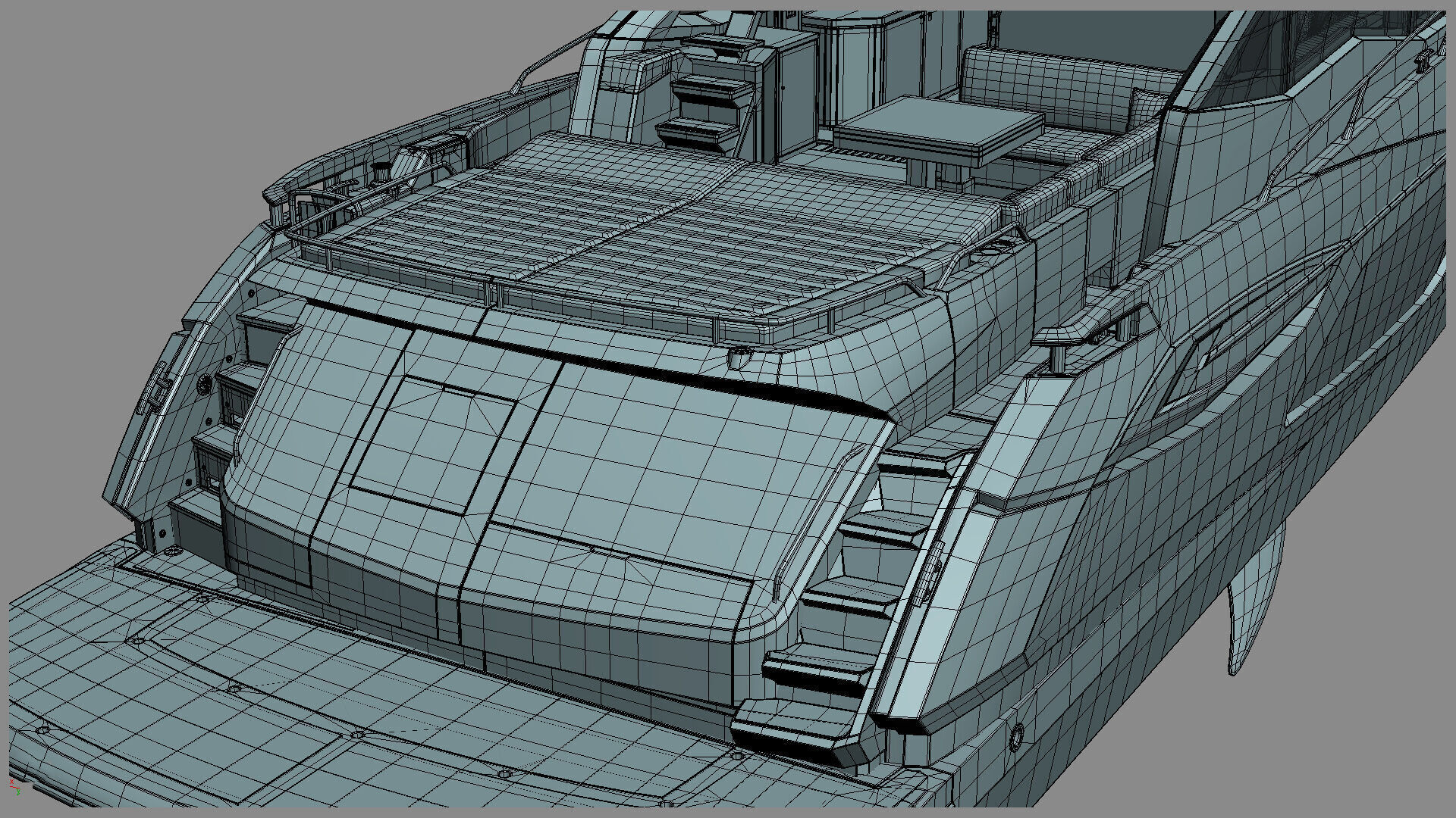 Sunseeker 74 Black Sport Yacht 3D model_56