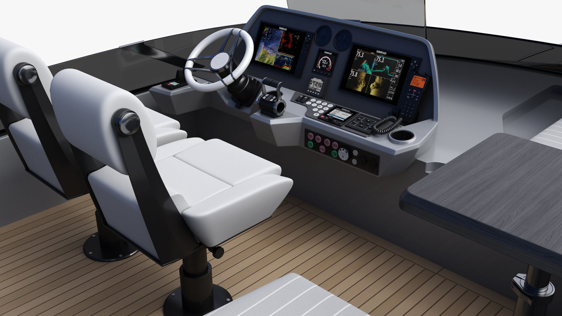 Sunseeker 74 Black Sport Yacht 3D model_24