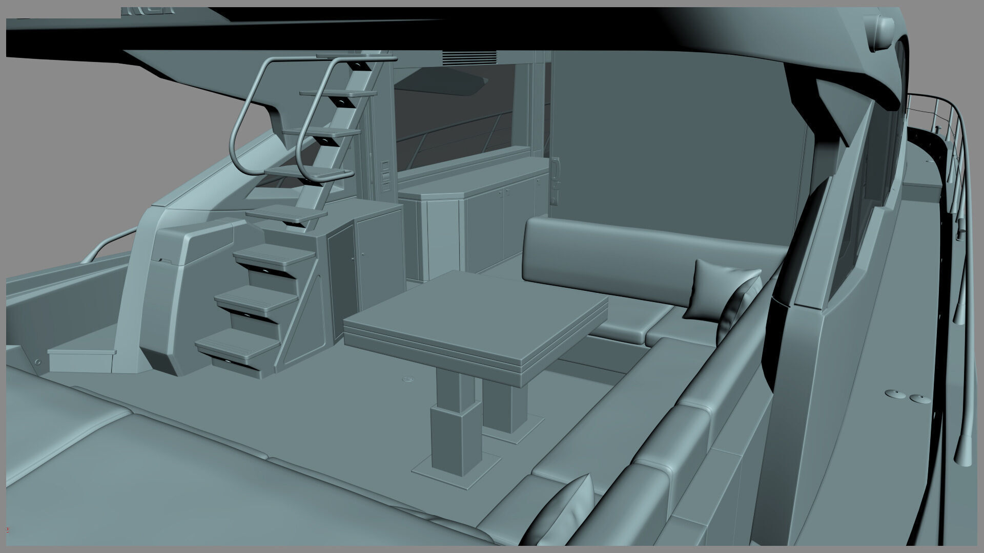 Sunseeker 74 Black Sport Yacht 3D model_57