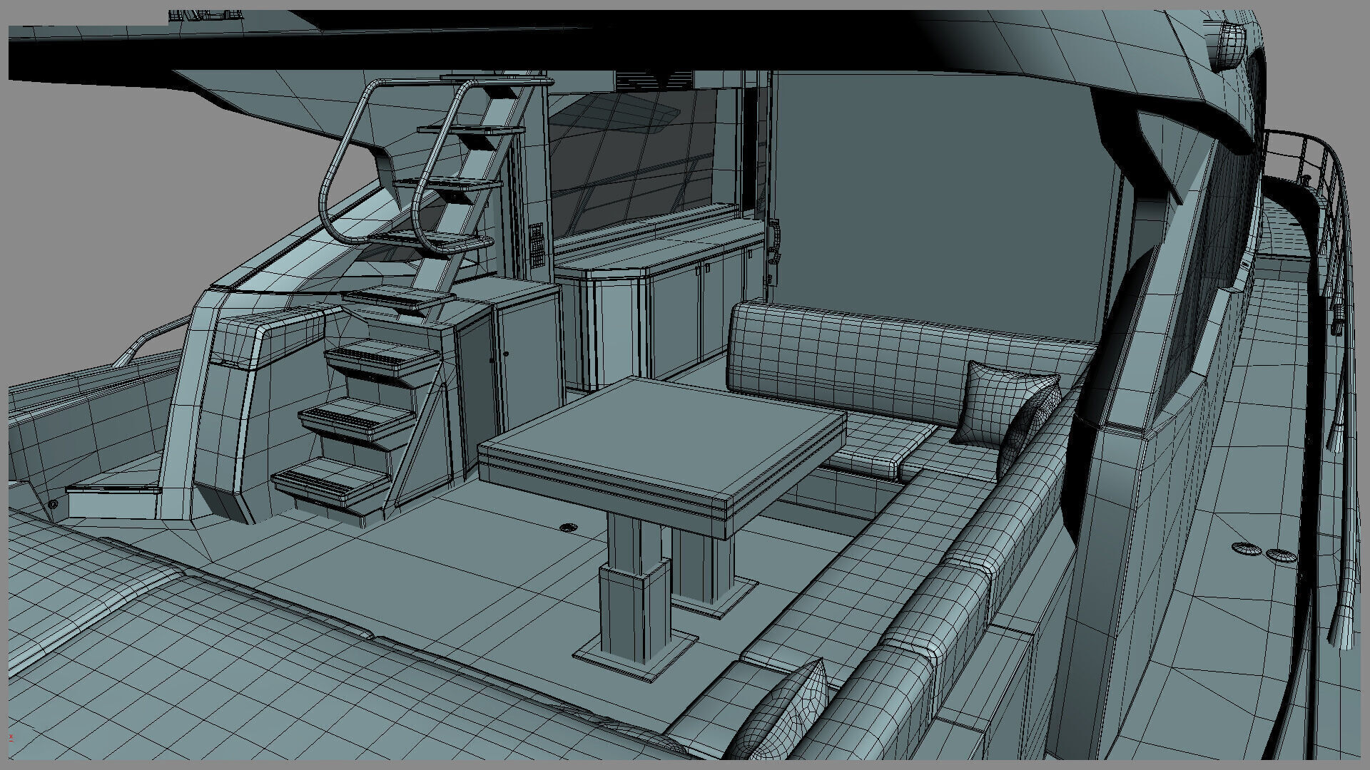 Sunseeker 74 Black Sport Yacht 3D model_58