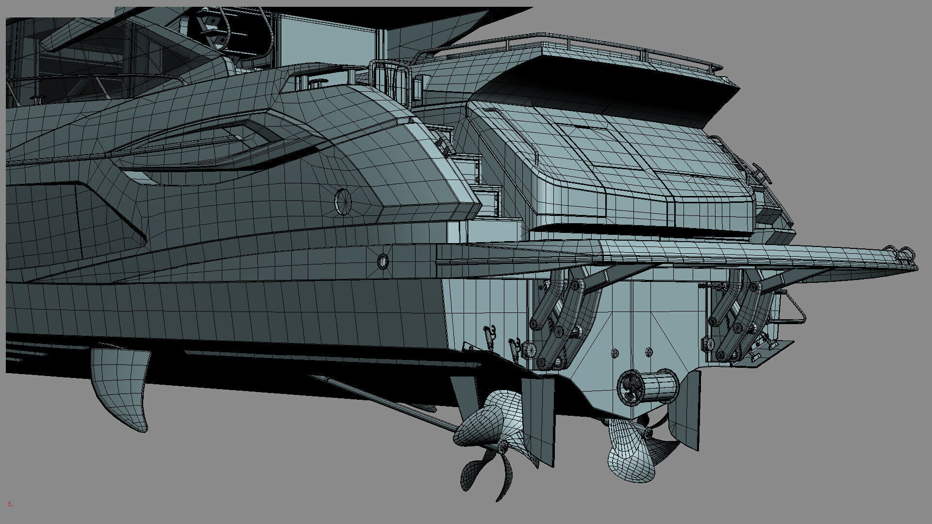 Sunseeker 74 Black Sport Yacht 3D model_52