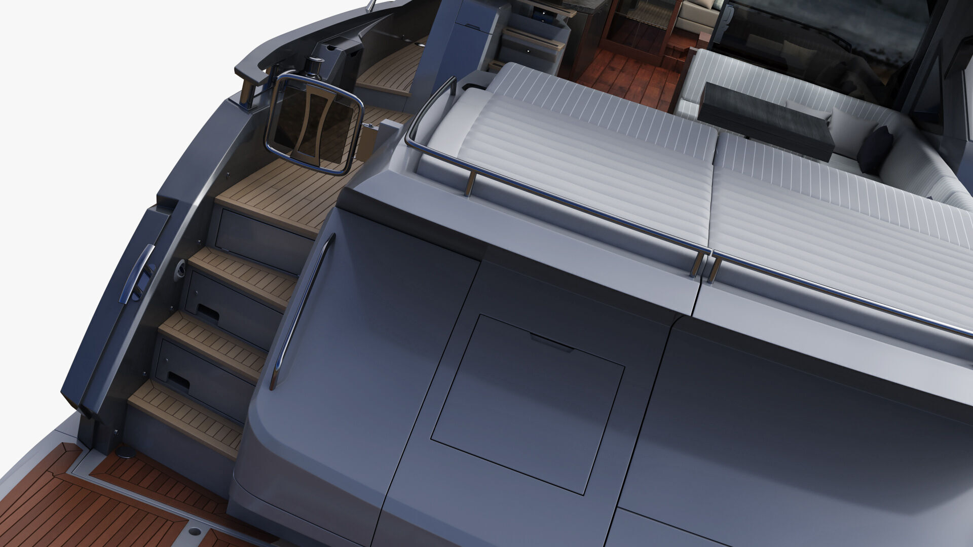 Sunseeker 74 Black Sport Yacht 3D model_21