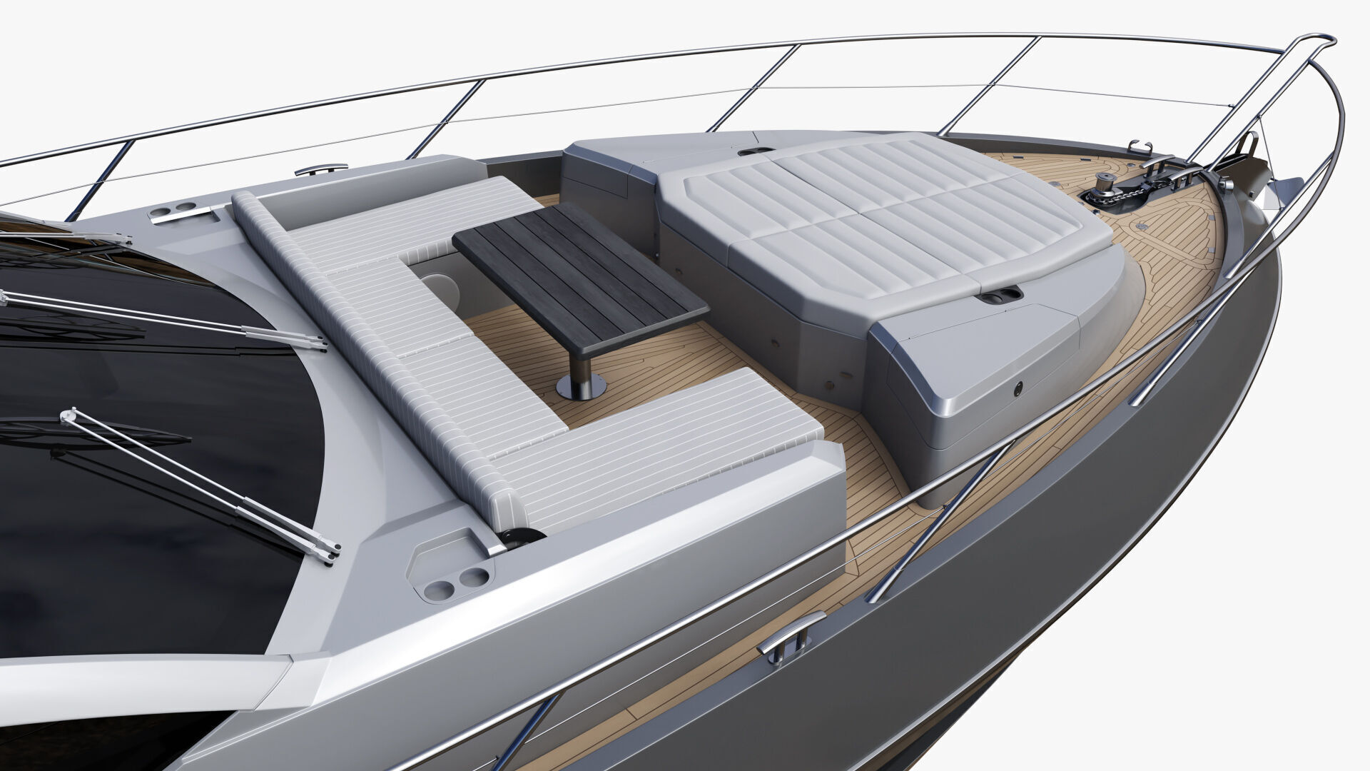 Sunseeker 74 Black Sport Yacht 3D model_14