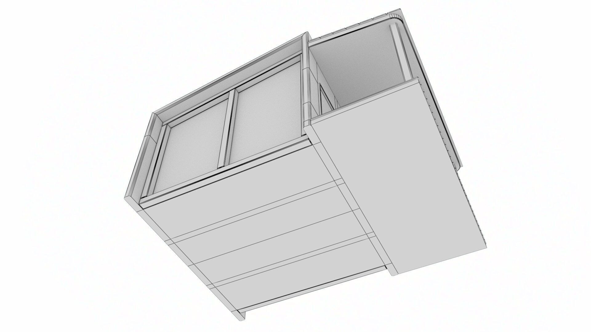 Cartoon Remote House - Animated Low-poly 3D model_28