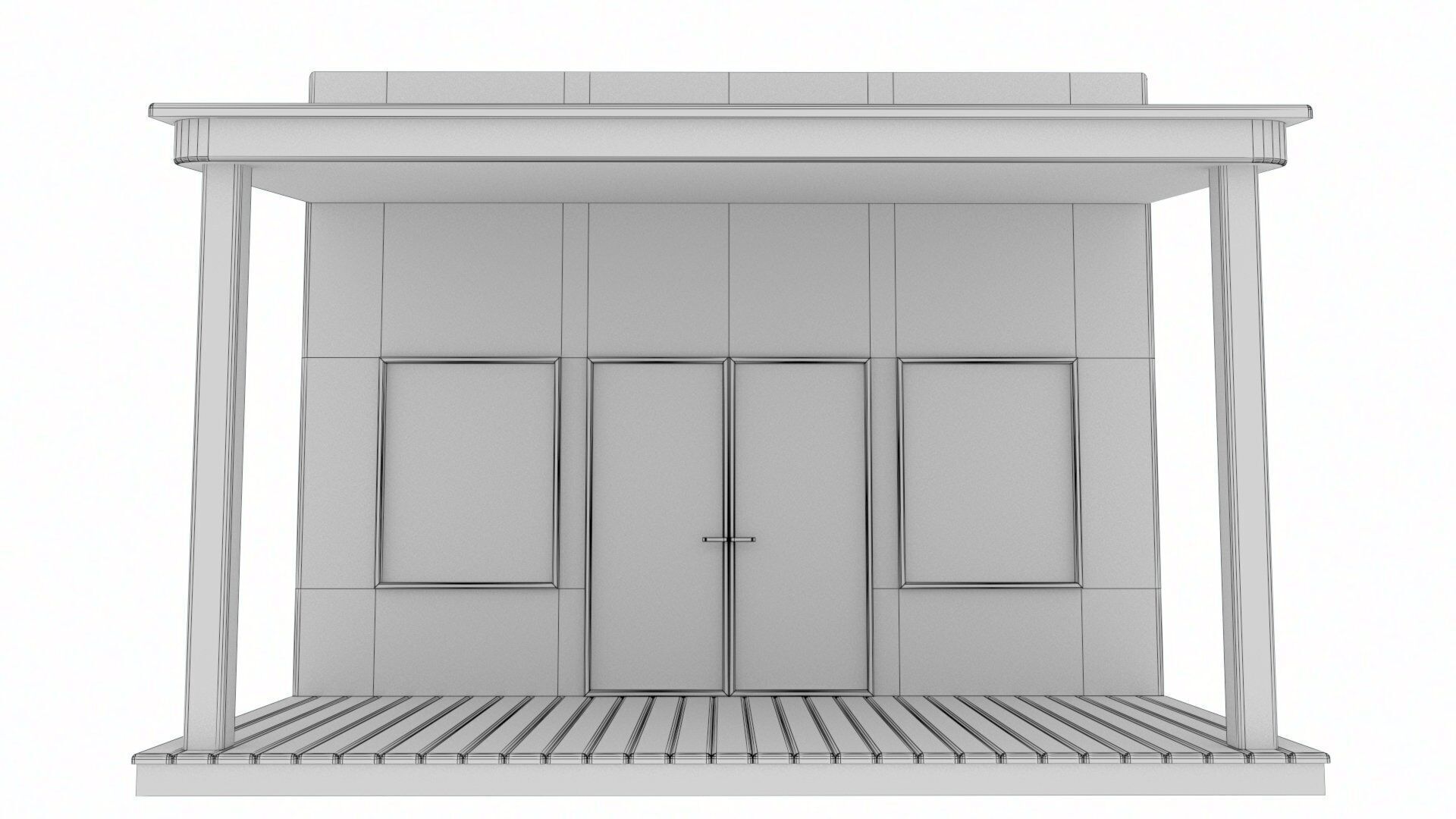 Cartoon Remote House - Animated Low-poly 3D model_26