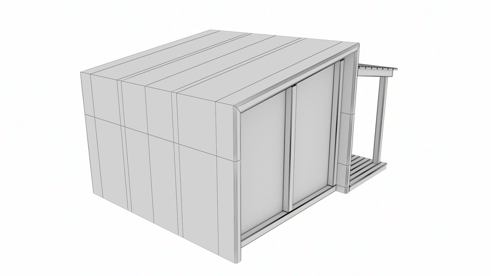 Cartoon Remote House - Animated Low-poly 3D model_29