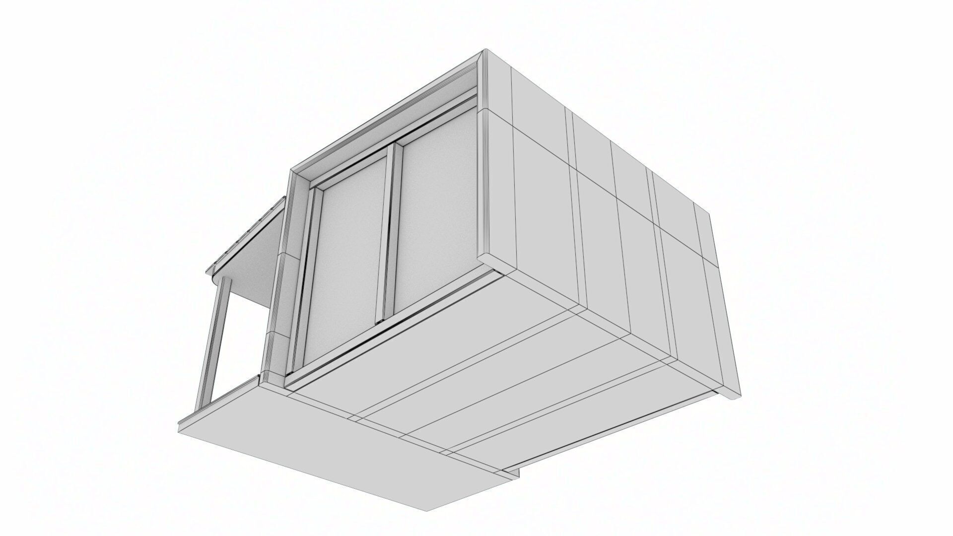 Cartoon Remote House - Animated Low-poly 3D model_30