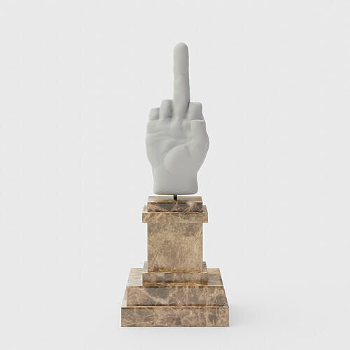 LOVE Sculpture - Middle Finger Monument Free 3D model