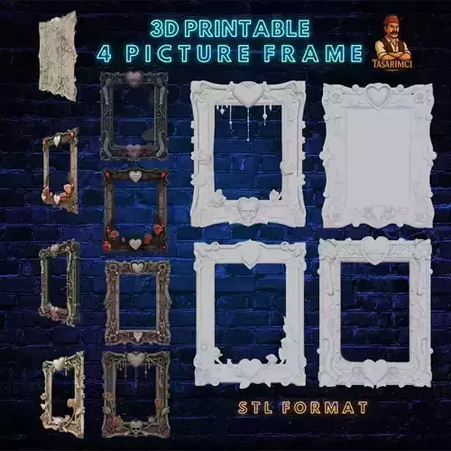 Gothic Love Picture Frame STL Format