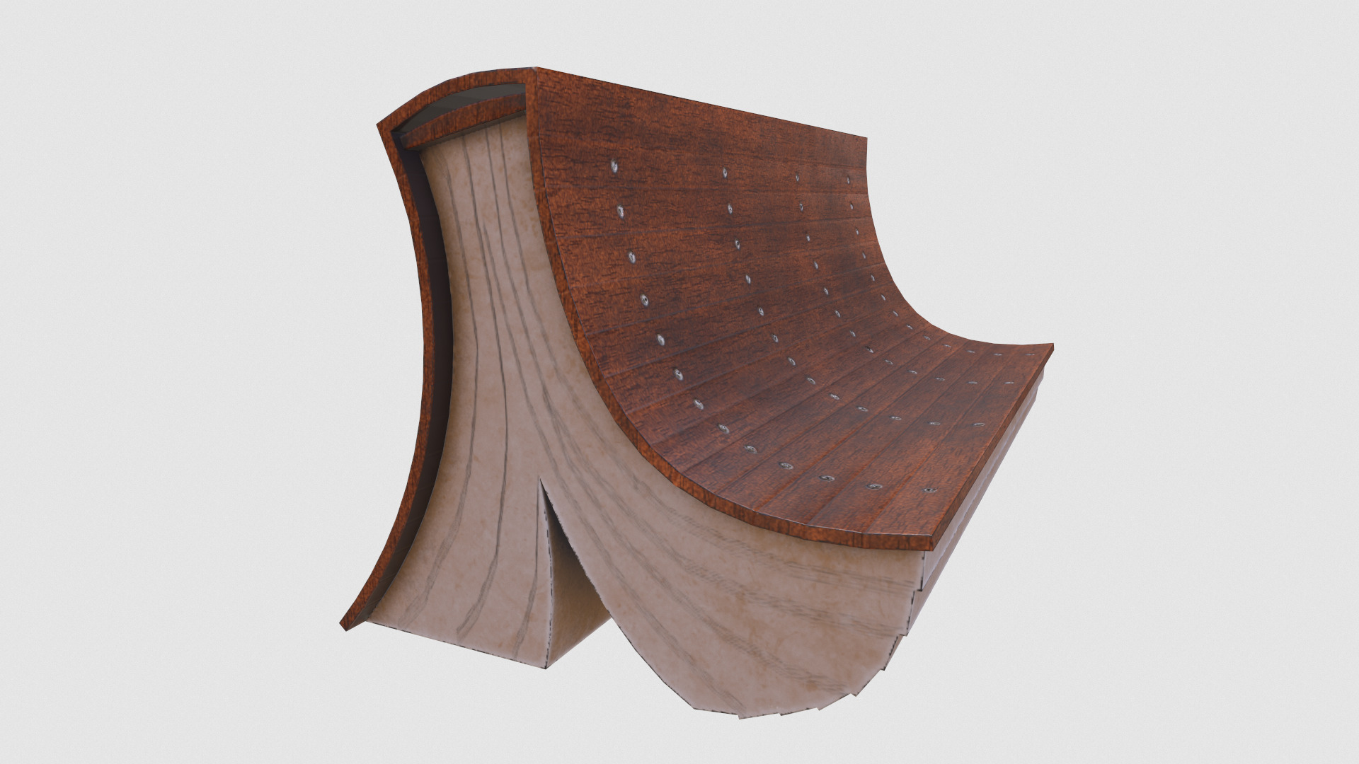 Street Park Bench v2 Low-poly 3D model Low-poly 3D model_5