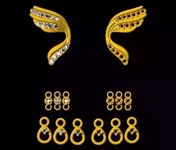 butterfly earrings 3dm file 3D print model