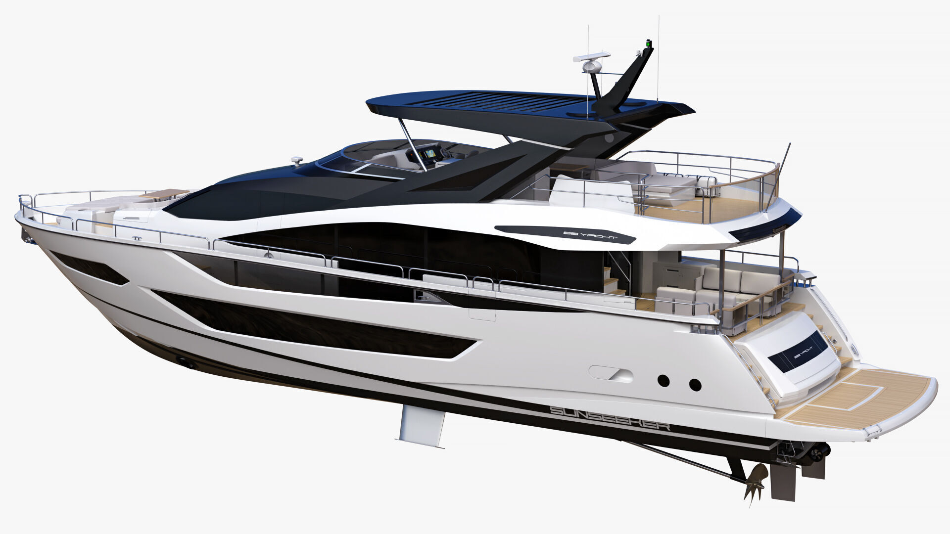 Sunseeker 88 Lux Yacht 3D model_12