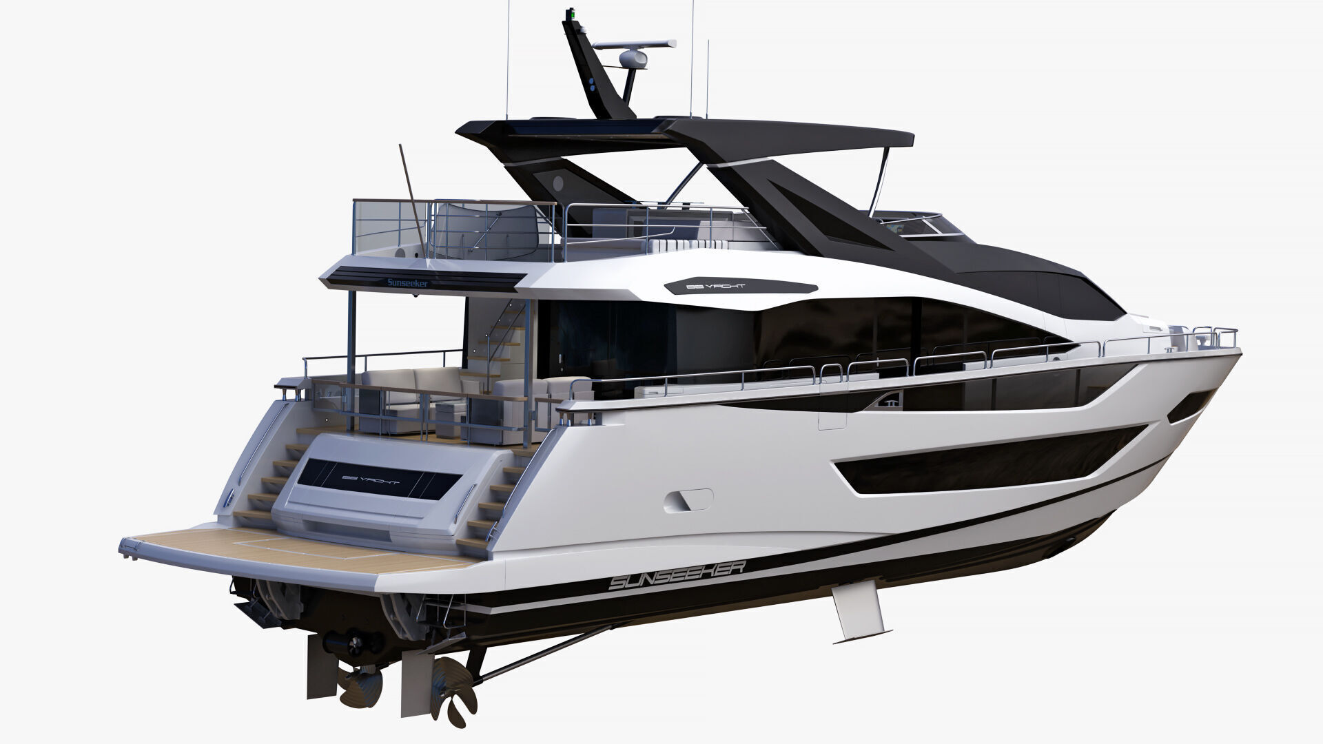 Sunseeker 88 Lux Yacht 3D model_14