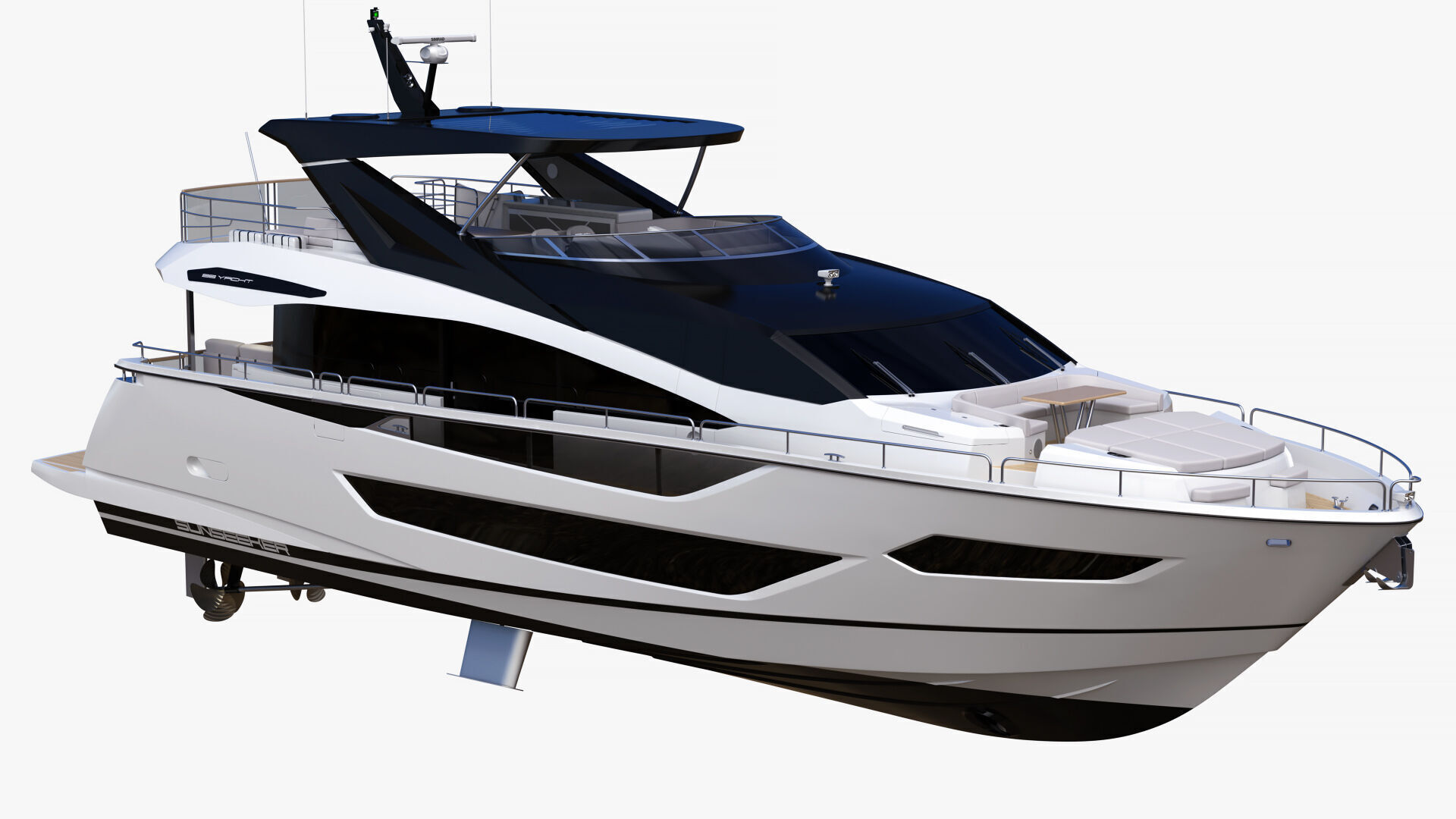 Sunseeker 88 Lux Yacht 3D model_7