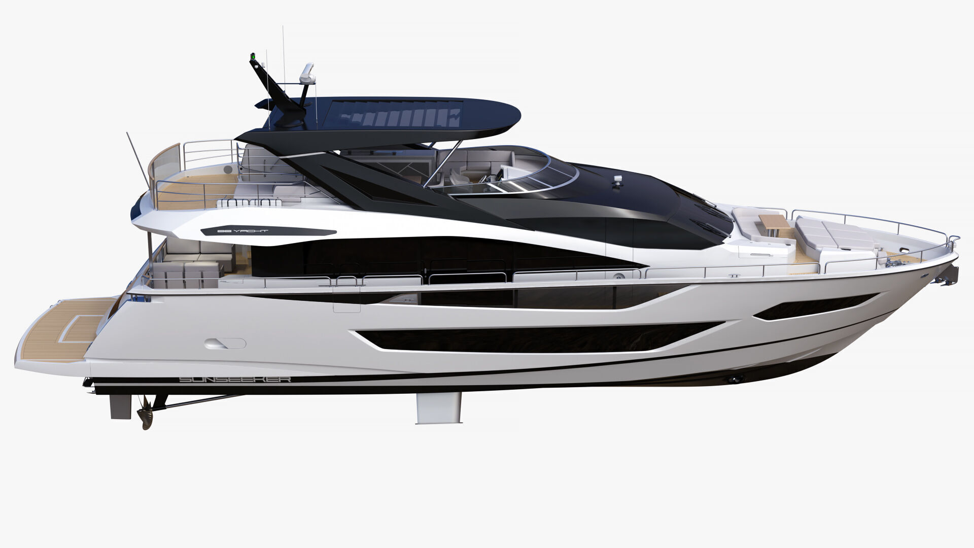 Sunseeker 88 Lux Yacht 3D model_3