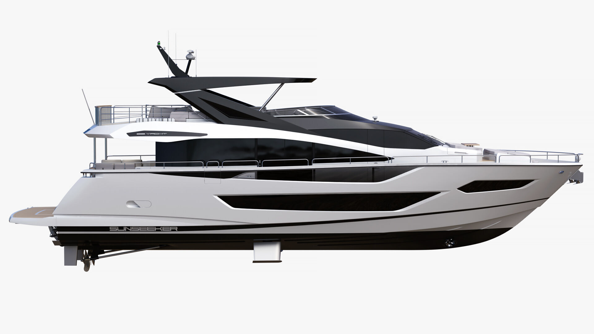 Sunseeker 88 Lux Yacht 3D model_4