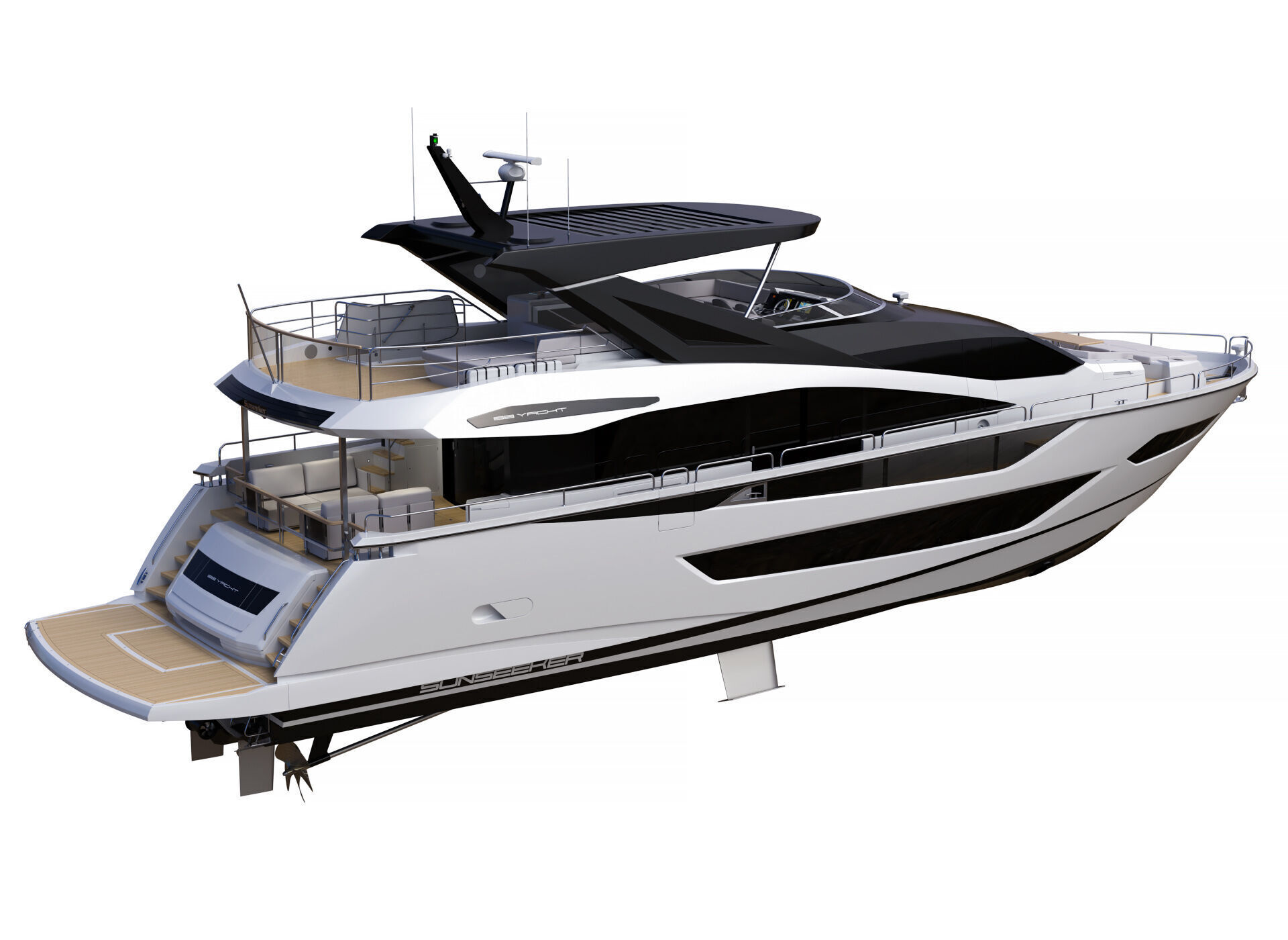 Sunseeker 88 Lux Yacht 3D model_0