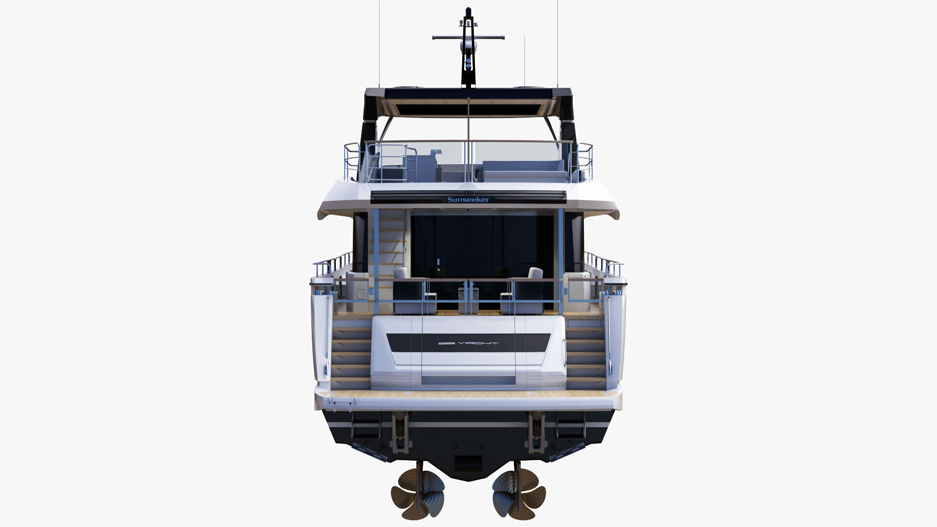 Sunseeker 88 Lux Yacht 3D model_11