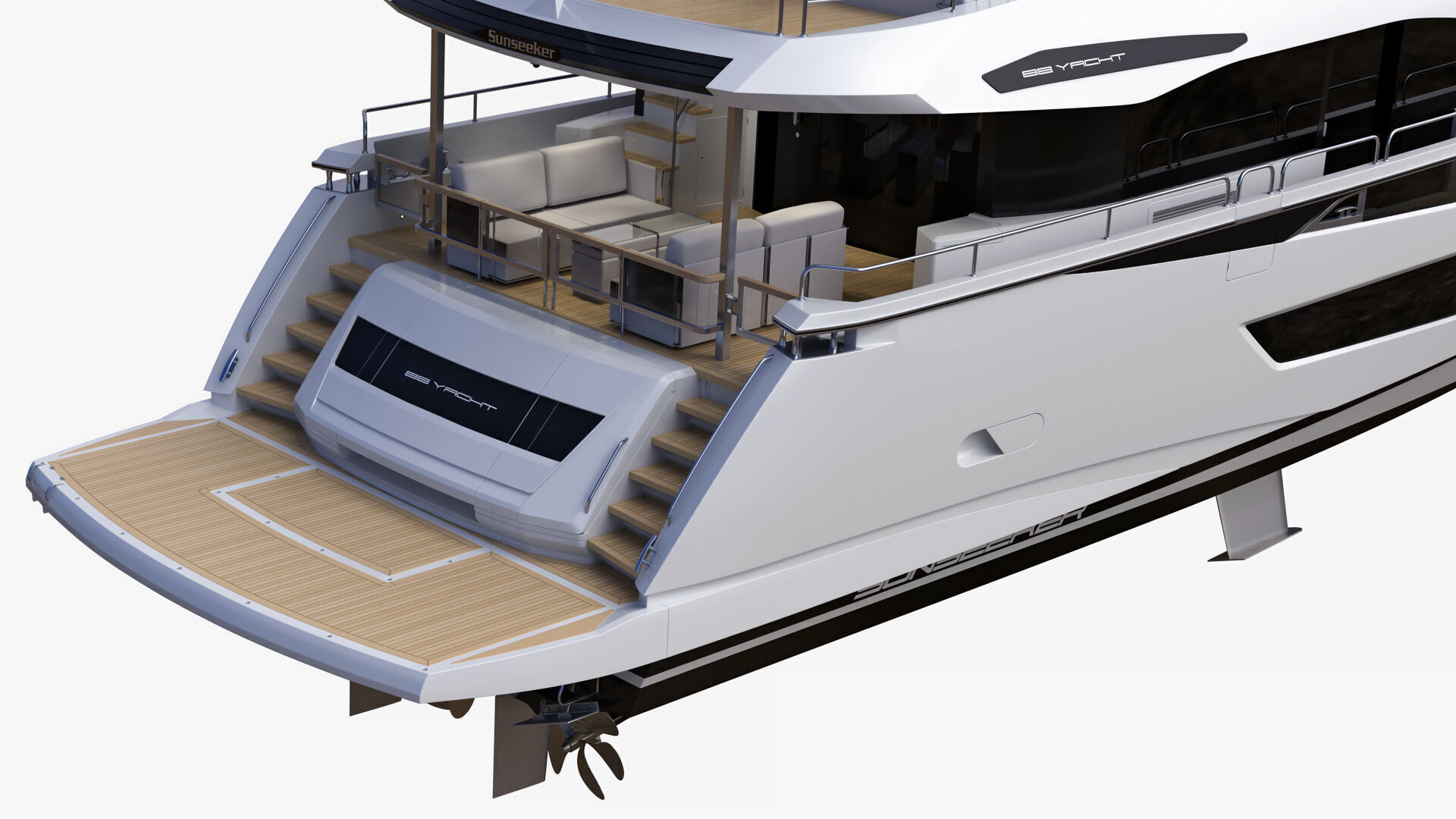Sunseeker 88 Lux Yacht 3D model_22
