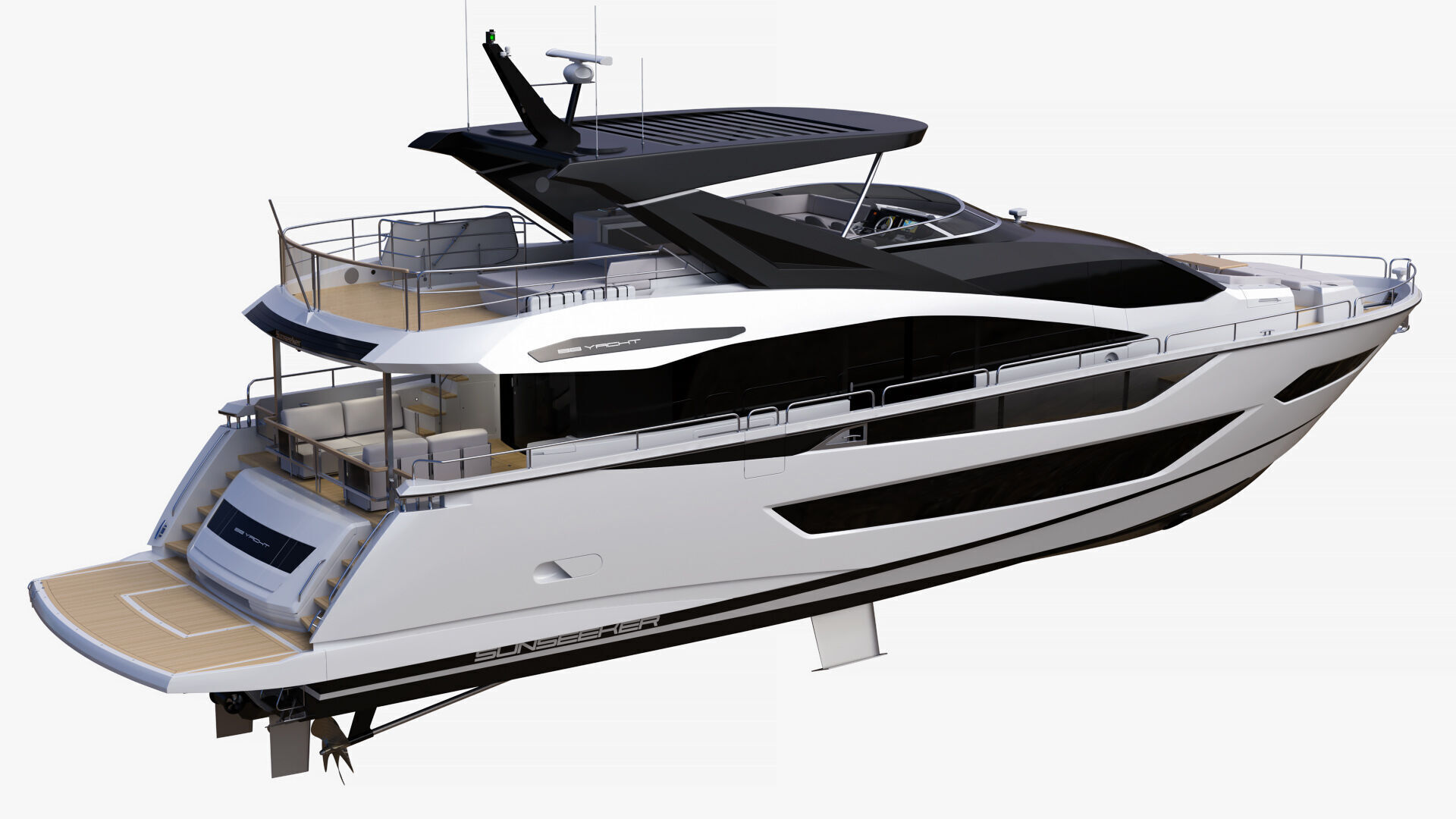 Sunseeker 88 Lux Yacht 3D model_2