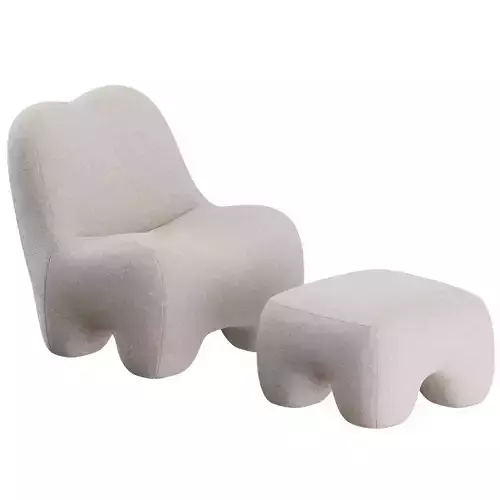 Gummy Lounge Armchair Footstool by Toogood