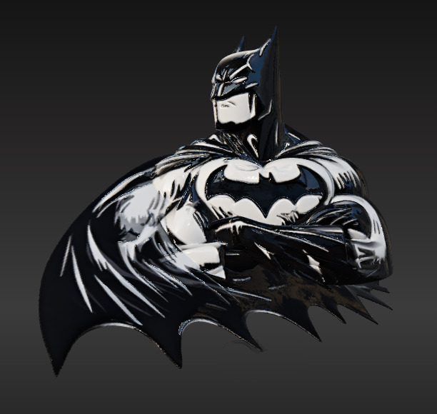 Batman Torso with cape Free 3D print model_3