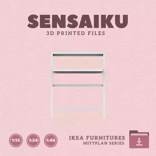 MITTPLAN Desk for Miniature Dollhouse - IKEA - 3D Print 3D print model